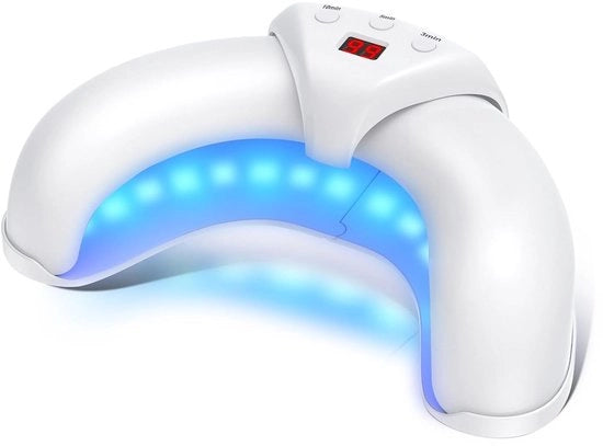 Apparecchio per la cura del nail fungus per unghie intere e unghie danneggiate. Soluzione per la cura e la riparazione delle unghie, adatta per un uso domestico. Bianco.