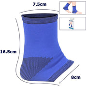 Trade Shop - Coppia Cavigliere Supporto Per Caviglia Anallergica Elastica Per Bambini Blu -