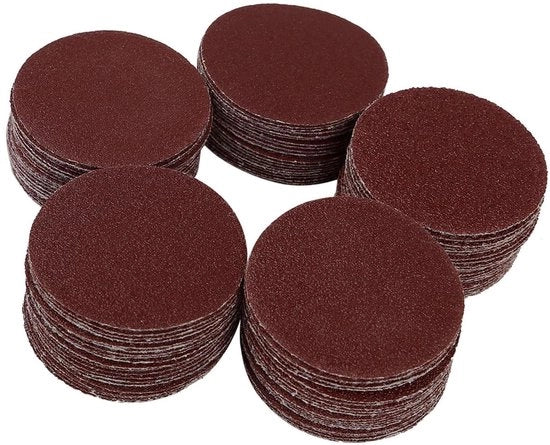 Set di abrasivi con forma a corona, 60, 80, 100, 120, 150, con 100 pezzi, anello e gancio