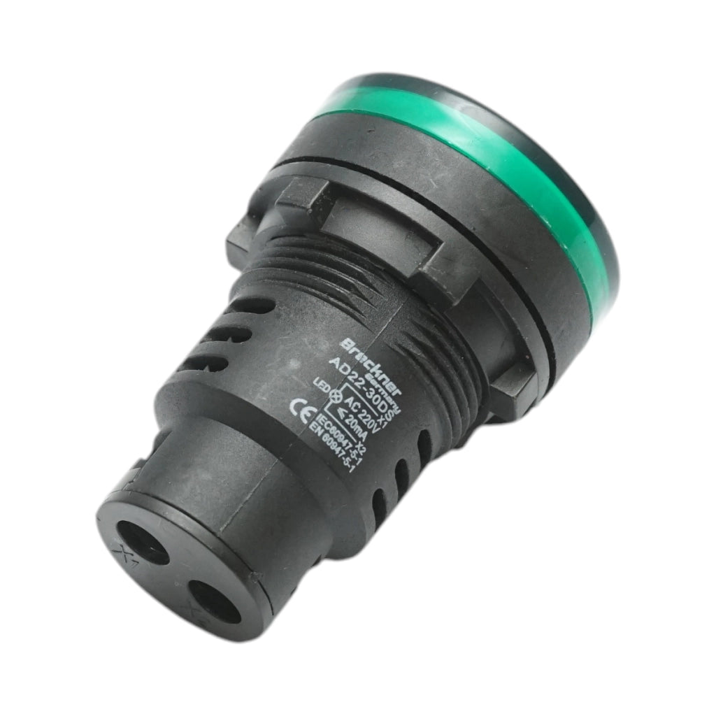 Indicatore di segnale LED verde 220V AC 30mm Breckner Germany