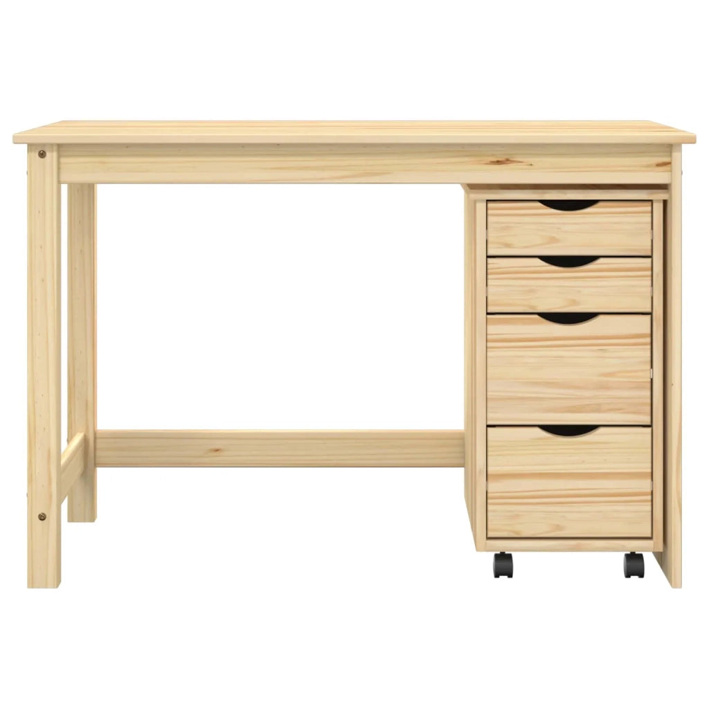 Set scrivania e mobiletto su ruote MOSS 2 pcs Marrone 3438794