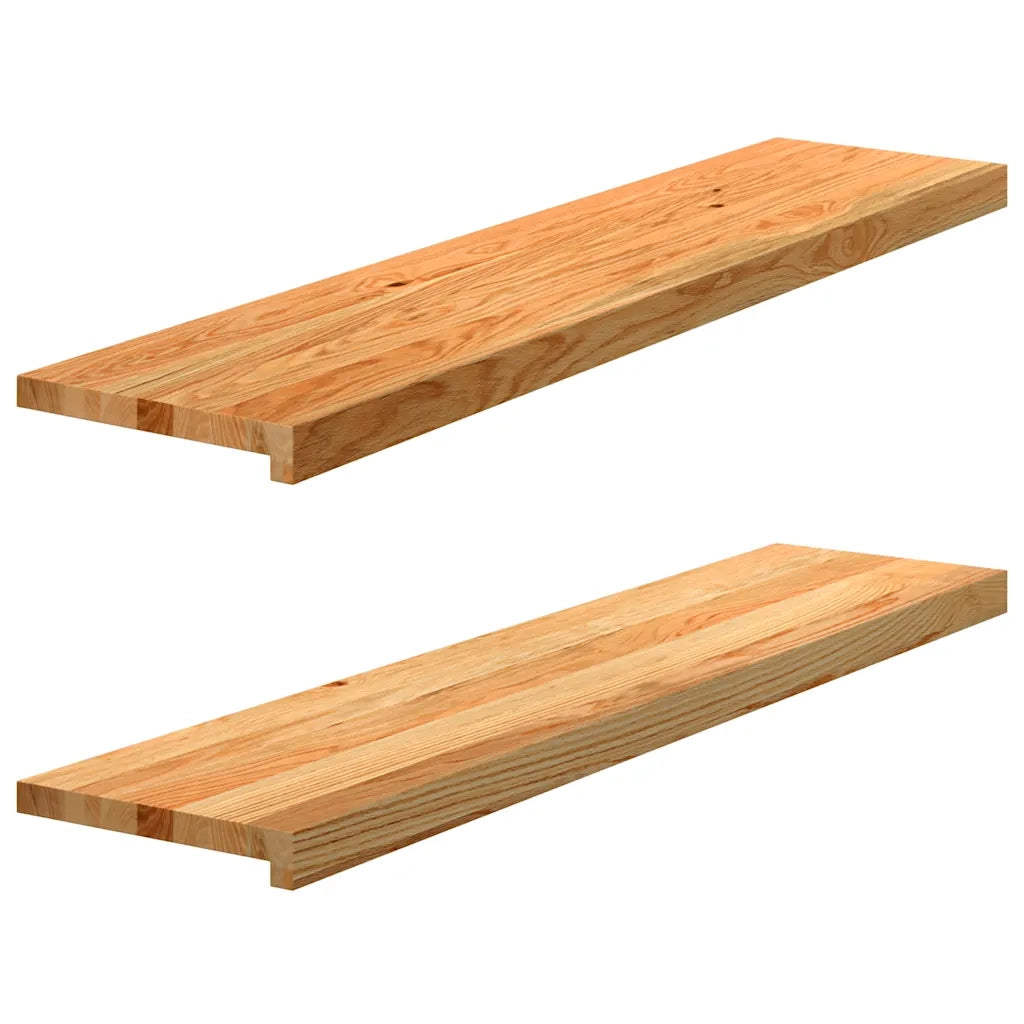 Gradini 2 pz Marrone Chiaro 110x30x2 cm Legno Massello Rovere
