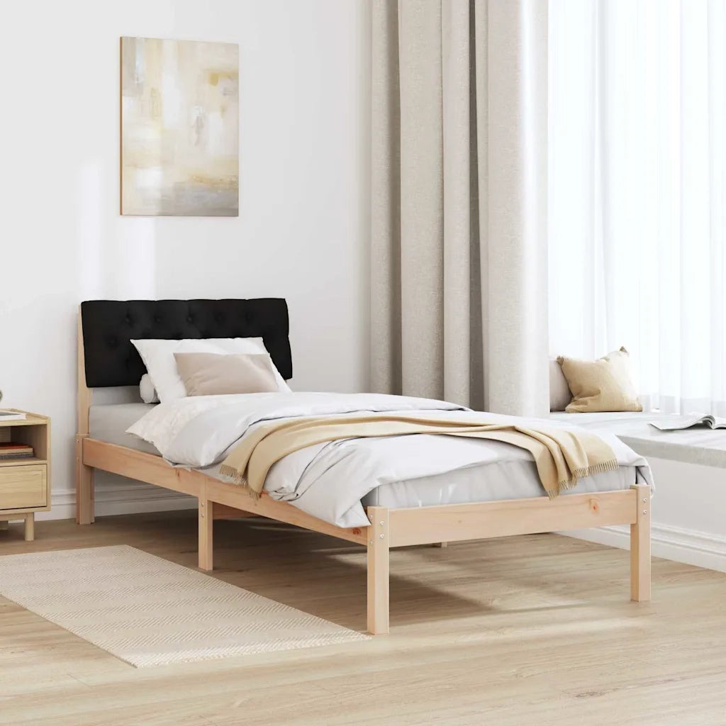 Struttura del Letto con testiera Marrone e nero 80 x 200 cm 878641
