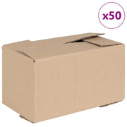Scatola Pieghevole 50 pz Naturale 24 x 13 x 13 cm Cartone CFW8436360