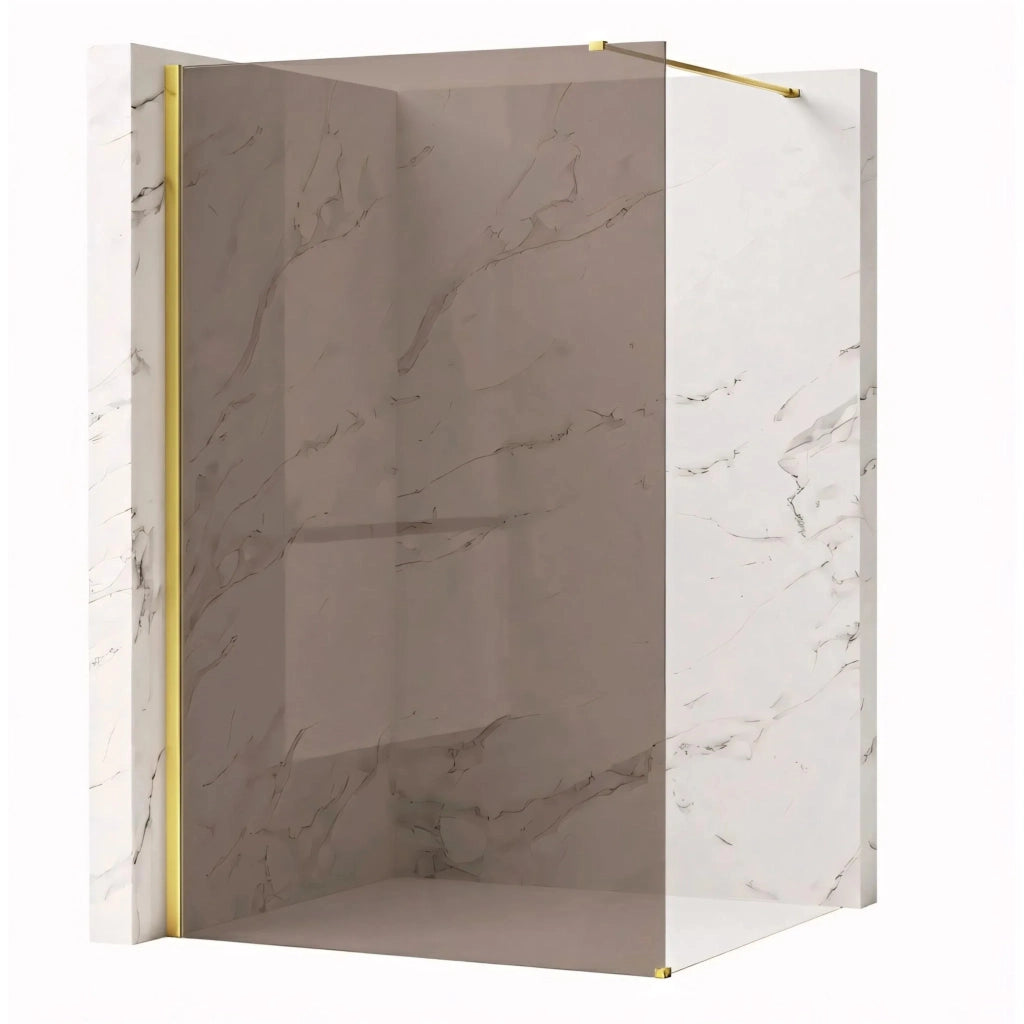 Parete Doccia Rea Flexi Brown / Gold 100
