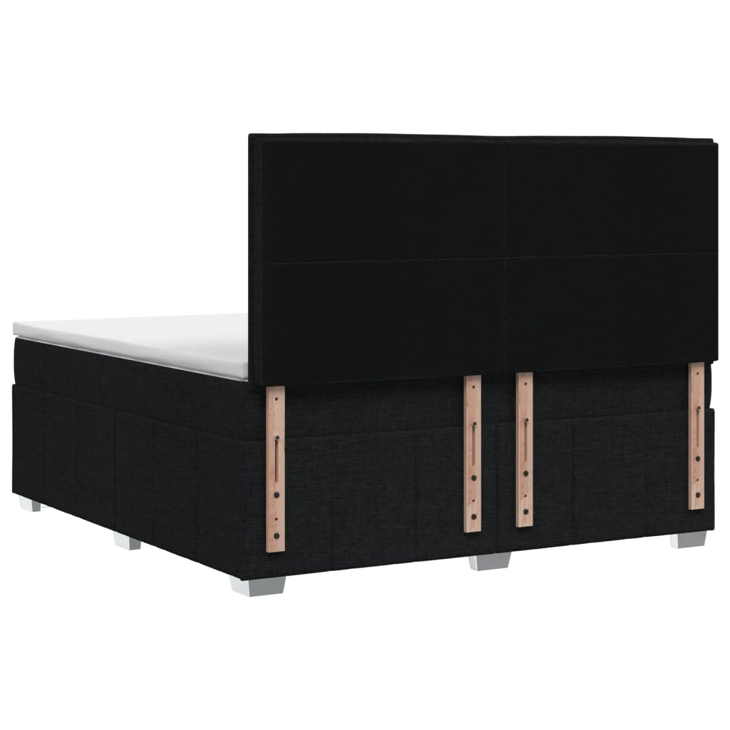 Letto box spring con materasso Nero 140 x 190 cm Tessuto 3454143