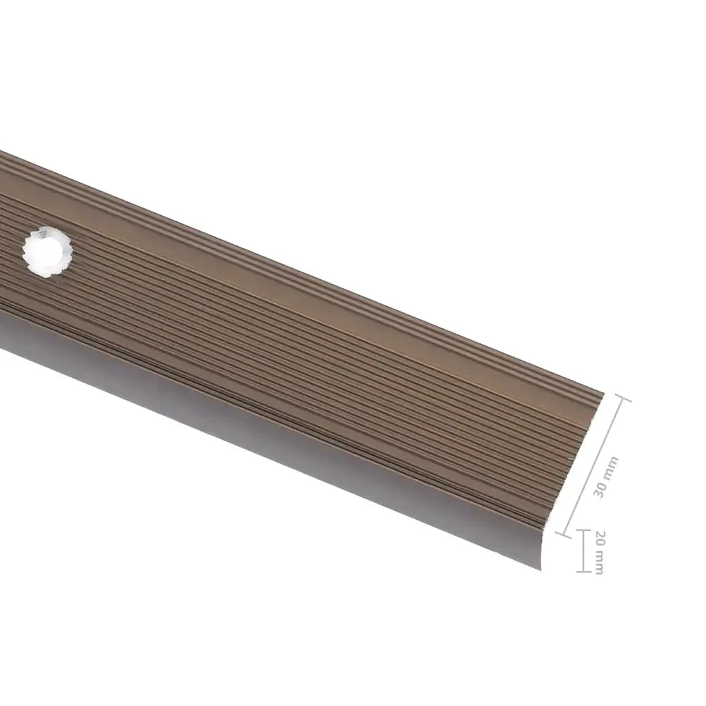 Profili a L per Gradini 15 pz in Alluminio 100 cm Marrone CFW7427302