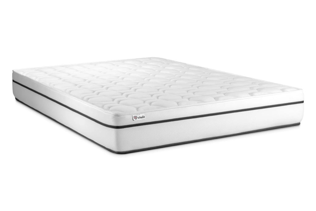 Pacchetto letto completo - Materasso 200x200cm + Box spring con doghe (kit) + 2 cuscini + Piumino - Vital Spa