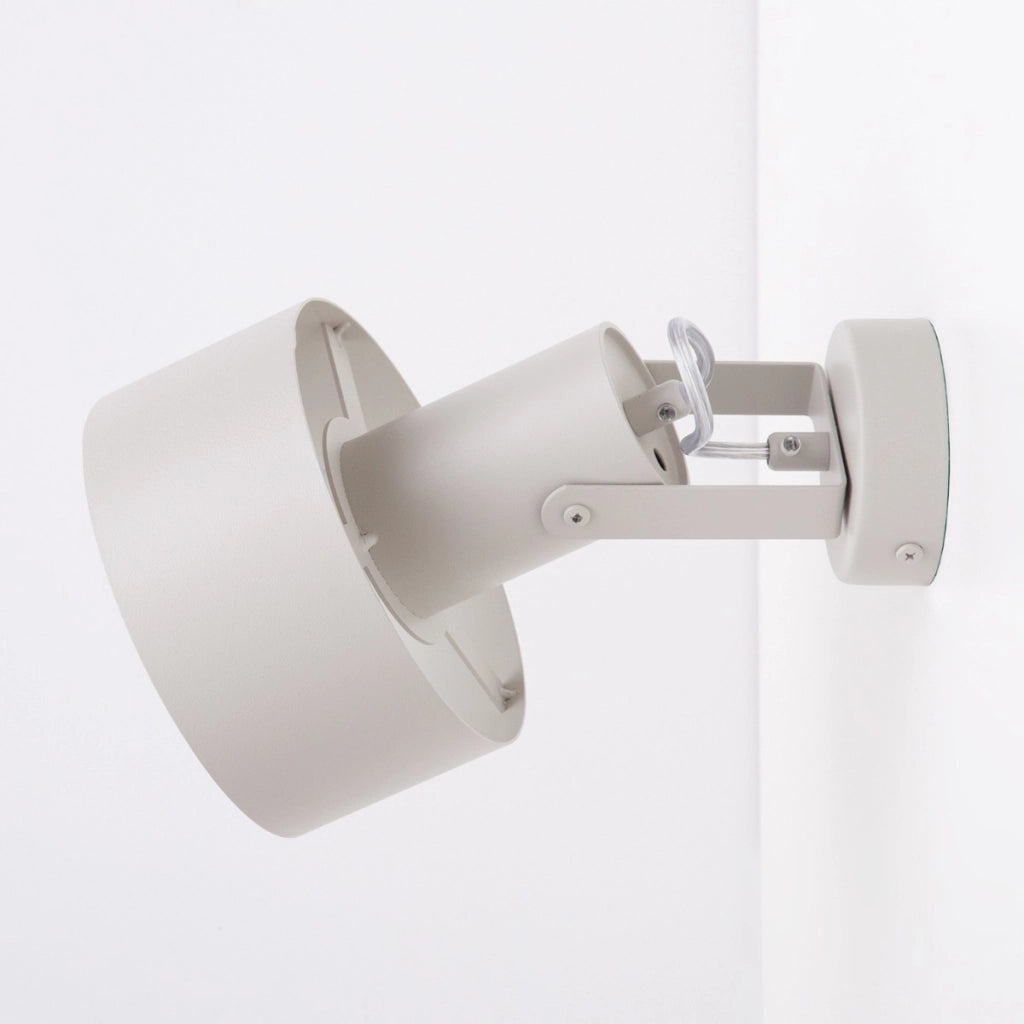 Applique industriale grigio-beige, paralume orientabile E27 Sigma