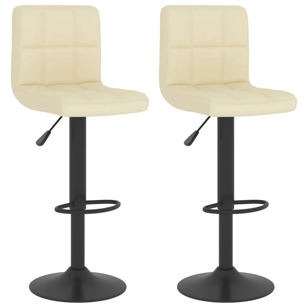 Sgabelli da Bar 2 pz Crema in Tessuto 334284