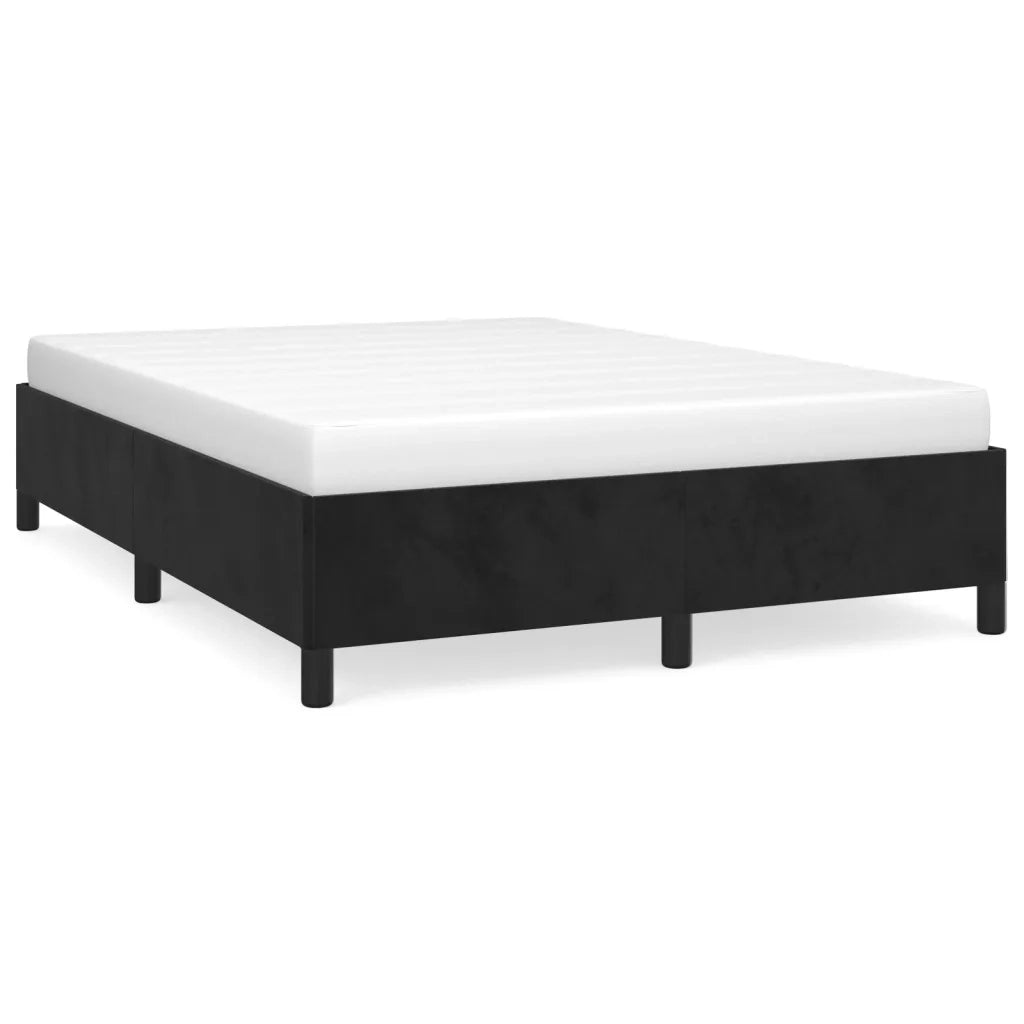 Giroletto senza Materasso Nero 140x190 cm in Velluto 347320