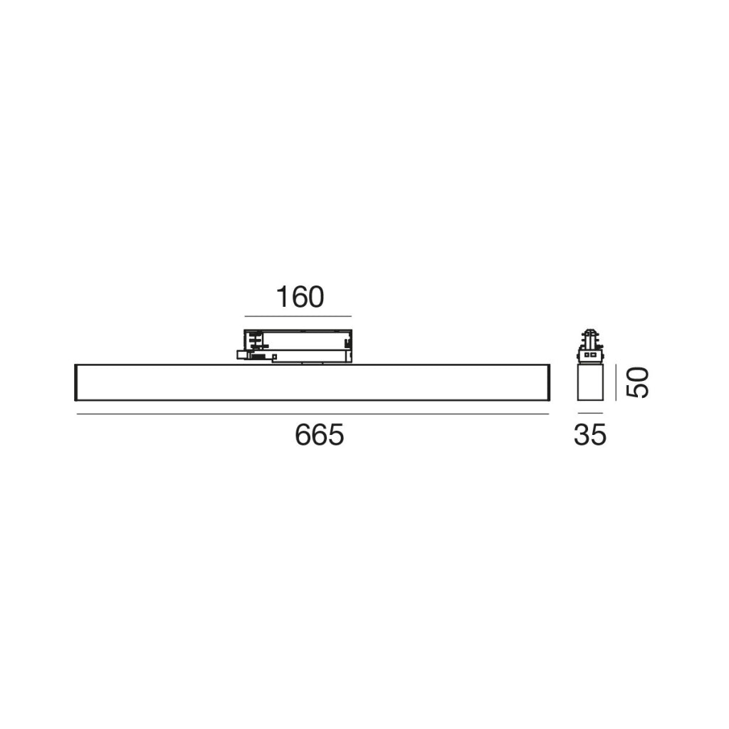 Reglette Antiabbaglio a Binario 48V GFA 24W LED 4000K, Struttura in Alluminio Bianco con Rotazione Regolabile, CRI >90, IP20 - Gealuce