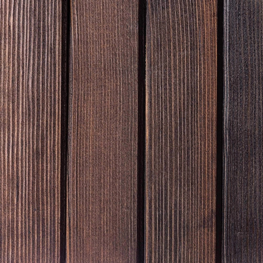 Recinzione da giardino in legno KADAX Palisade, finitura marrone martellata, 10x114 cm