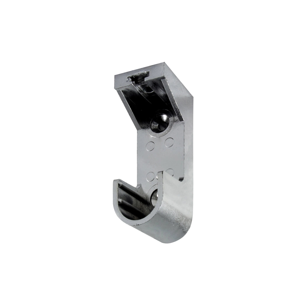 Supporti plastica per tubo ovale - cromato - 2 pz.