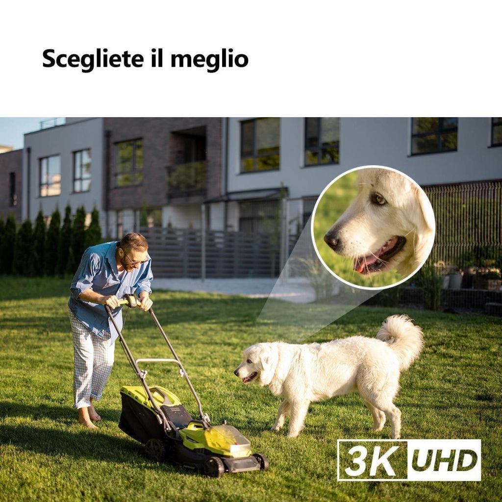 Imou IPC-S7CP-3M0WE Cruiser 2C Telecamera IP Esterno Motorizzata 360° 3MP 2K Wi-Fi 6 IP66 Visione Notturna colore Bianco