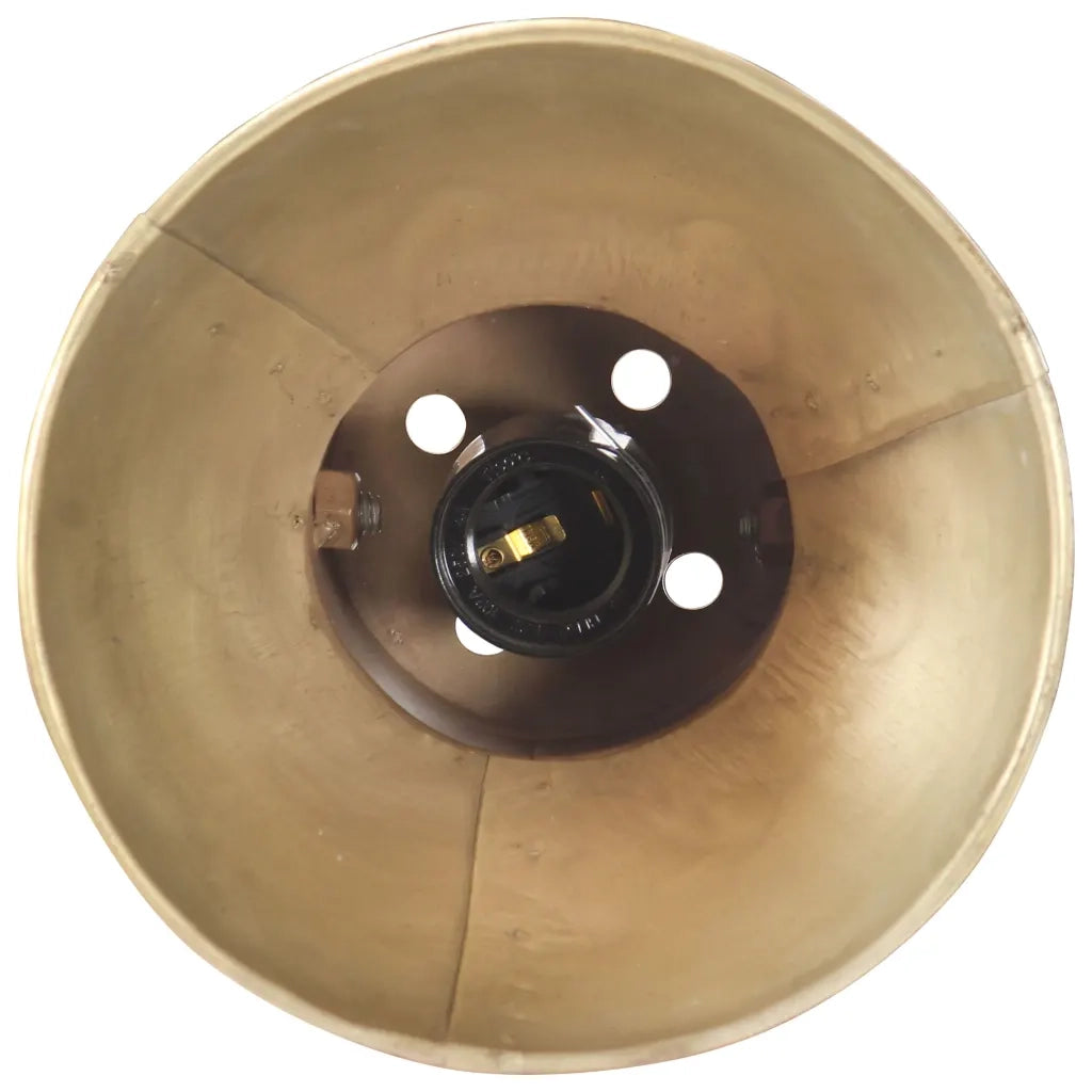Lampada da Parete Stile Industriale Ottone Rotonda E27 320576