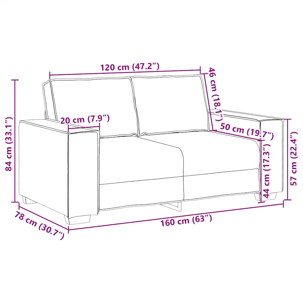 Set di Divani 2 pz con Cuscini Marrone in Velluto 3324707