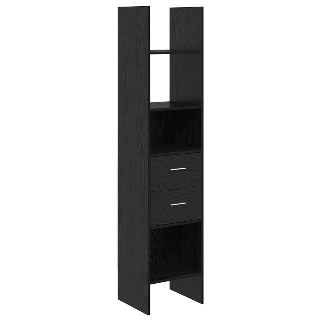 Armadio per Libri Rovere nero 40 x 35 x 180 cm 875441