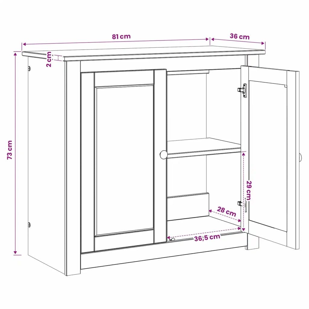Supporto per Acquario PANAMA Marrone 81 x 36 x 73 cm 42034039