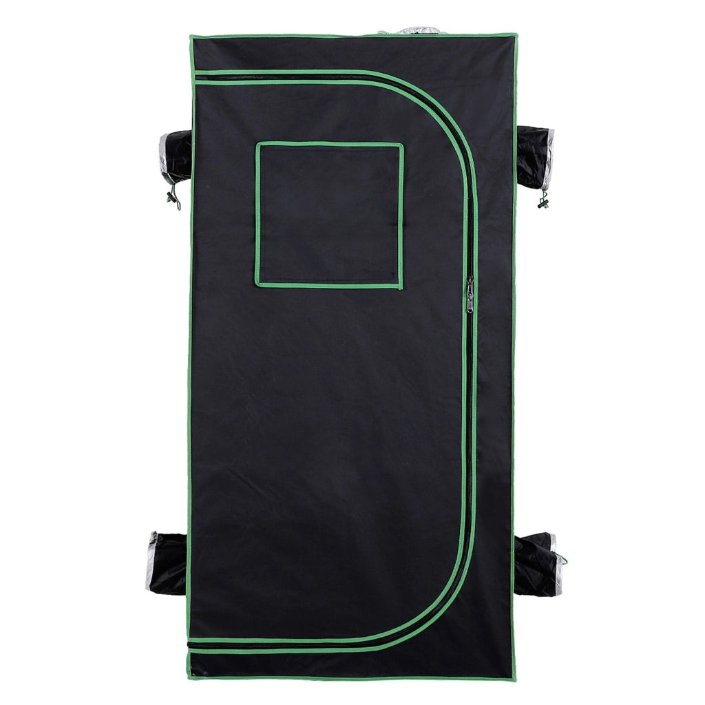 Tenda da Coltivazione Idroponica 600D ¨C Xylo ¨C 80x80x160 cm Nero con 5 Prese d'Aria