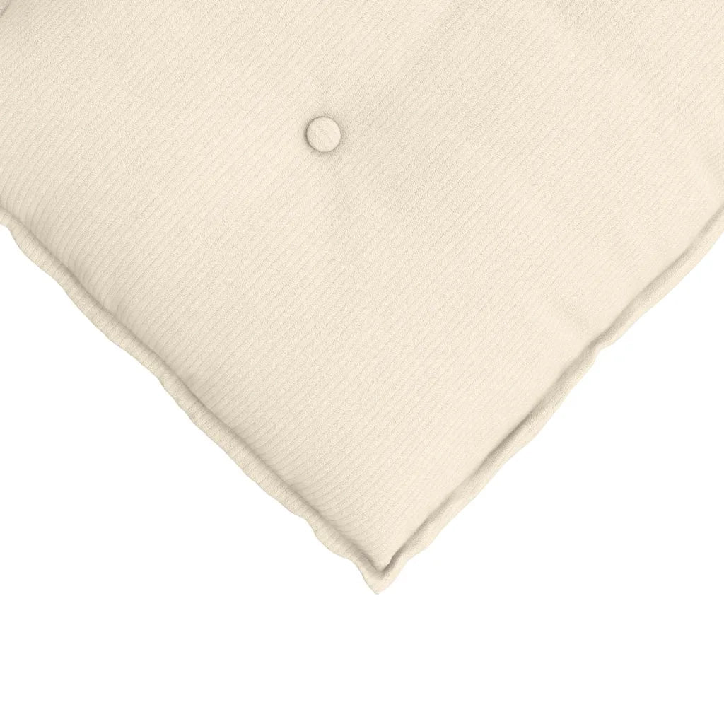 Cuscino per Schiena Crema 60 x 50 cm Tessuto in Cords 42014695