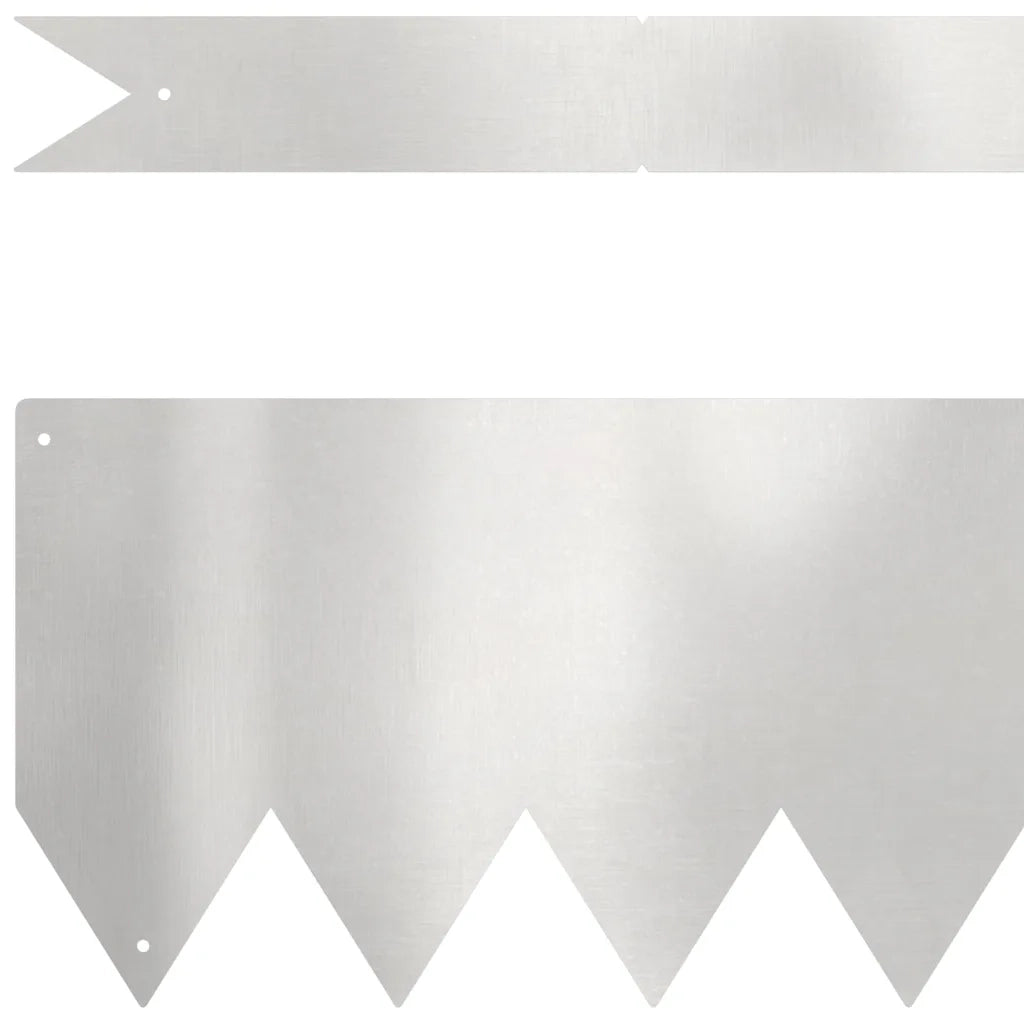 Bordura per Prato 30 pz Argento 100 x 0,05 x 15 cm CFW5902156