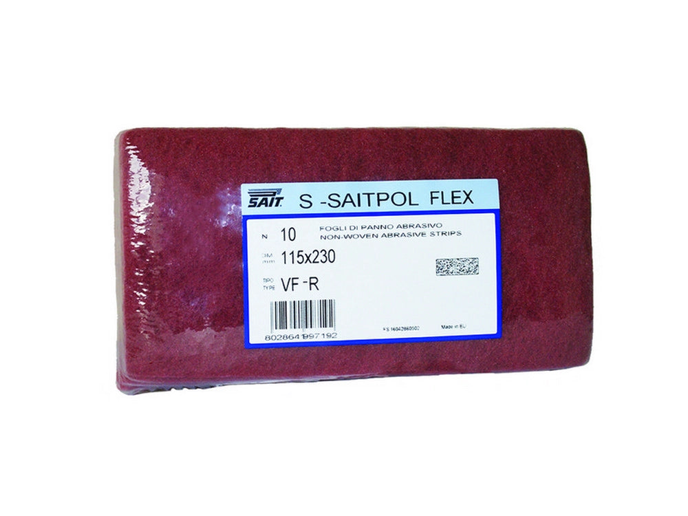 10pz foglio abrasivo scotchbrite saitpol flex mm. 115x230. tipo vf cod:ferx.vit41060