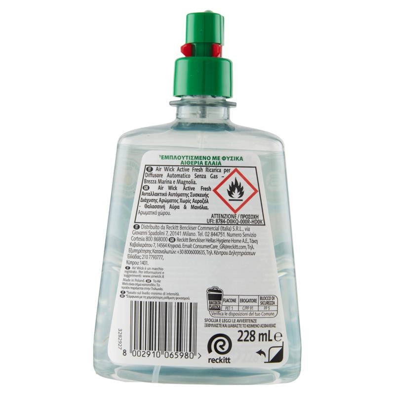 AIR WICK DEODORANTE ACTIVE FRESH 228 ML RICARICA BREZZA MARINA