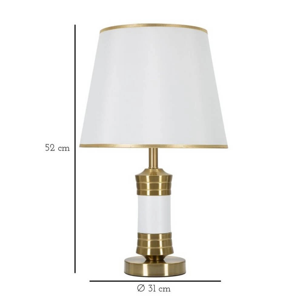 Lampada da Tavolo Bianca Ø31X52 cm - WHITY