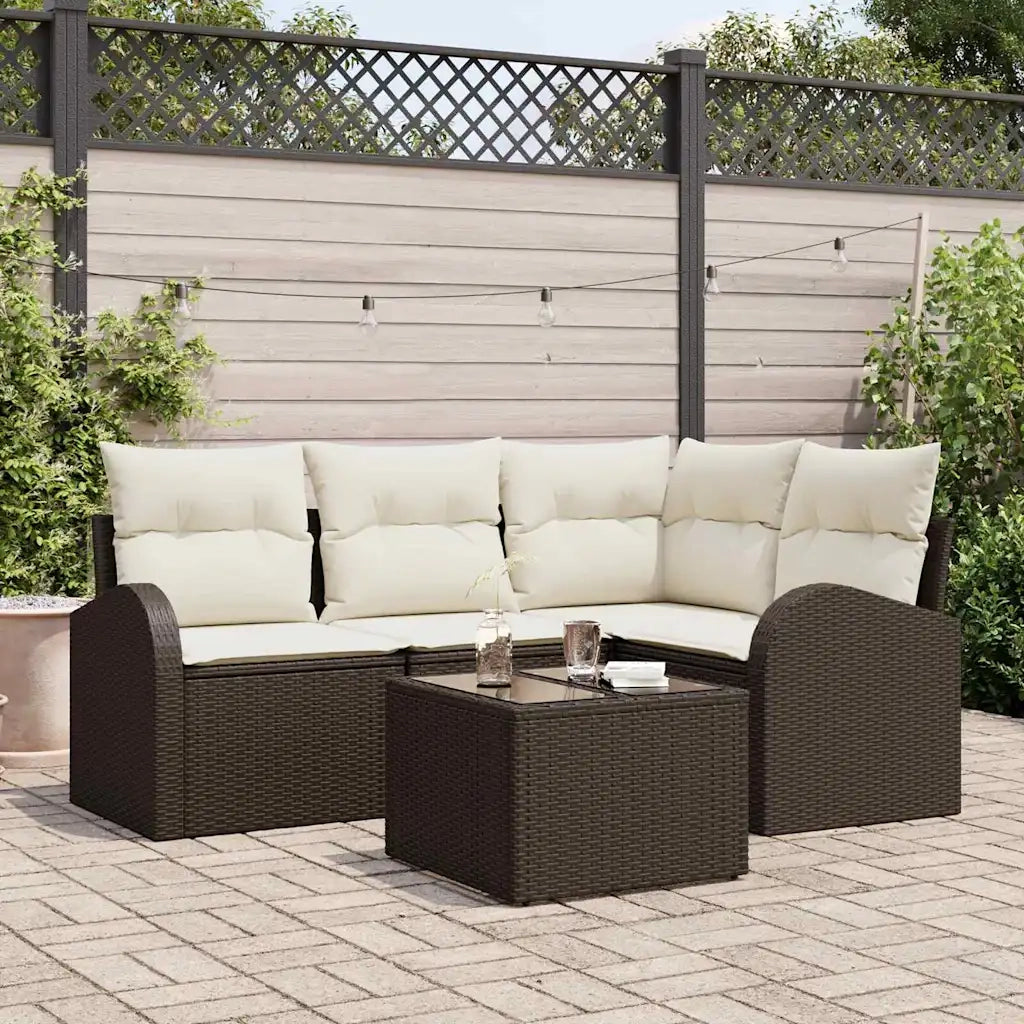 Set Divano da Giardino Marrone polyrattan 3346028