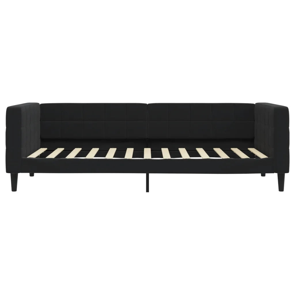 Divano letto | Sof¨¤ letto | Letto singolo Estraibile Nero 90x200 cm in Velluto