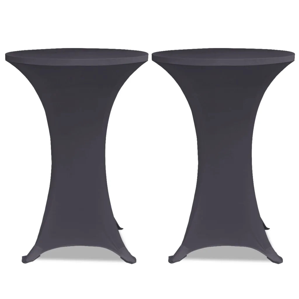 Coperture Elastiche per Tavoli 4 pz 70 cm Antracite 279085