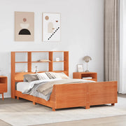 Giroletto senza Materasso-Struttura Letto Marrone Cera 160x200 cm Legno di Pino 452063