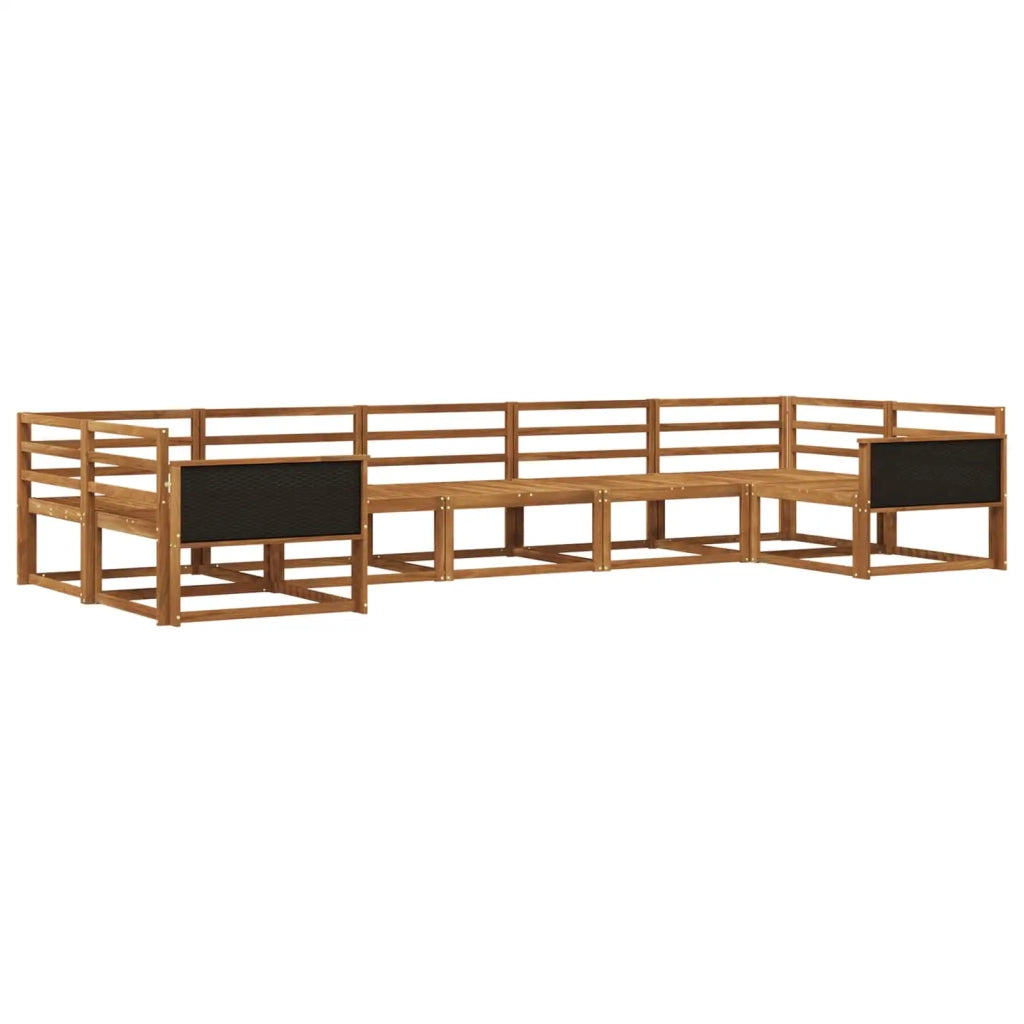 Set di divani da esterno 7 pcs Naturale