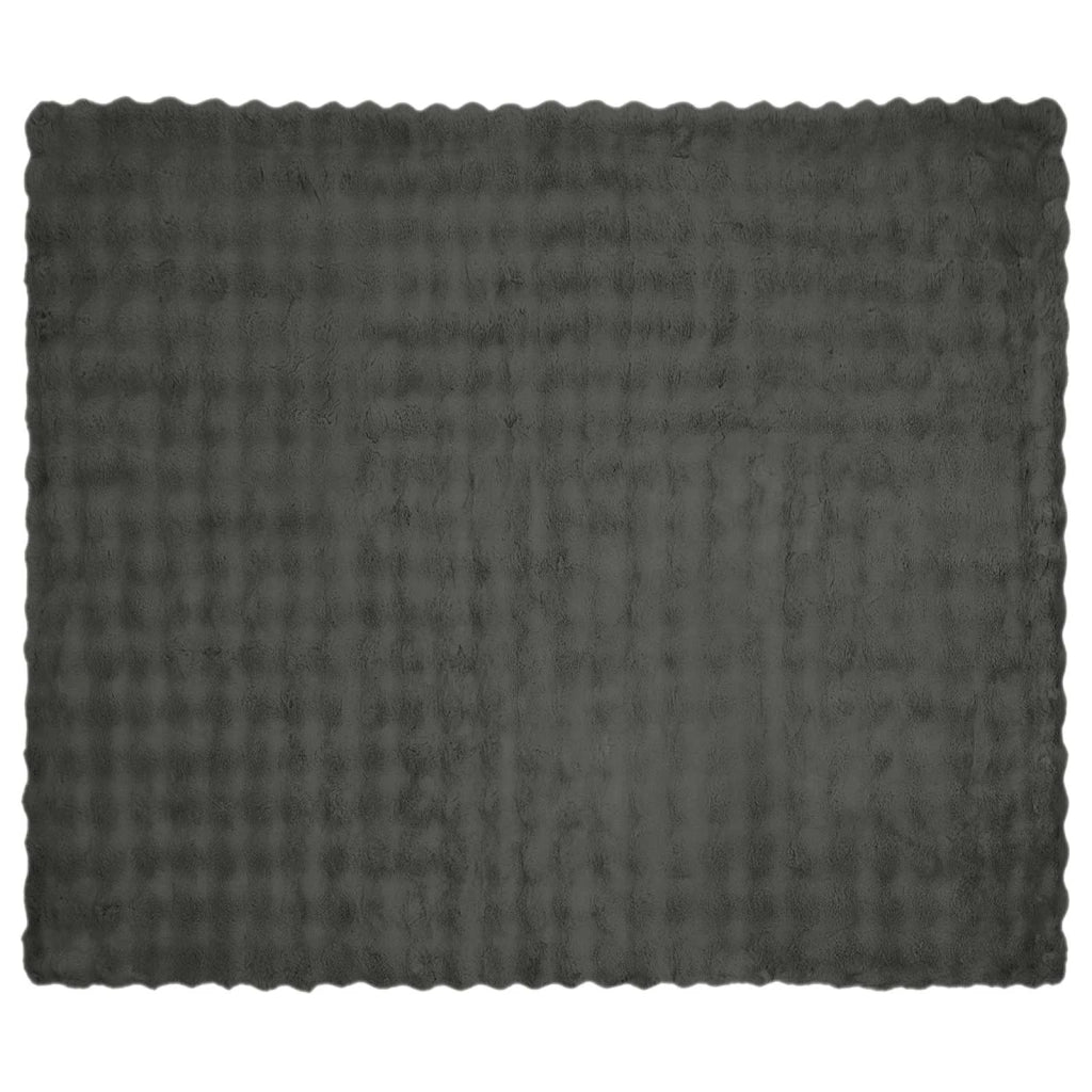 Coperta antiscivolo in sintetica di coniglio Olite Grigio Scuro