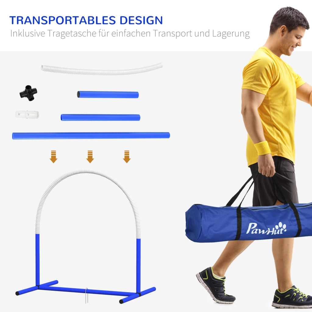 Set Agility per Cani ¨C Minimal ¨C Blu+Bianco 88x64x95 cm