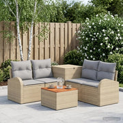 Set di divani 6 pz Beige e Grigio Chiaro 3447203