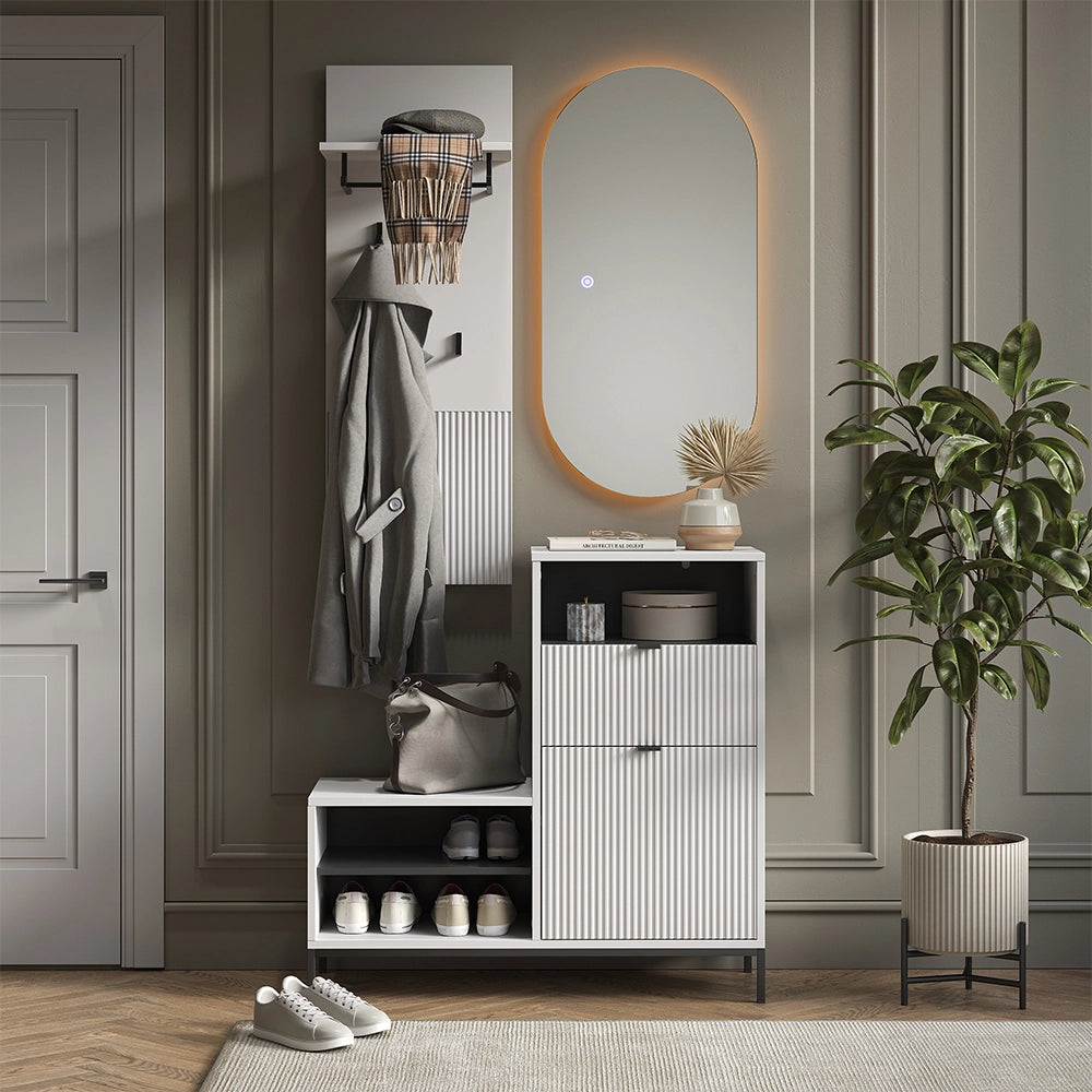 Vicco Appendiabiti da parete Bianco 43 x 120 cm