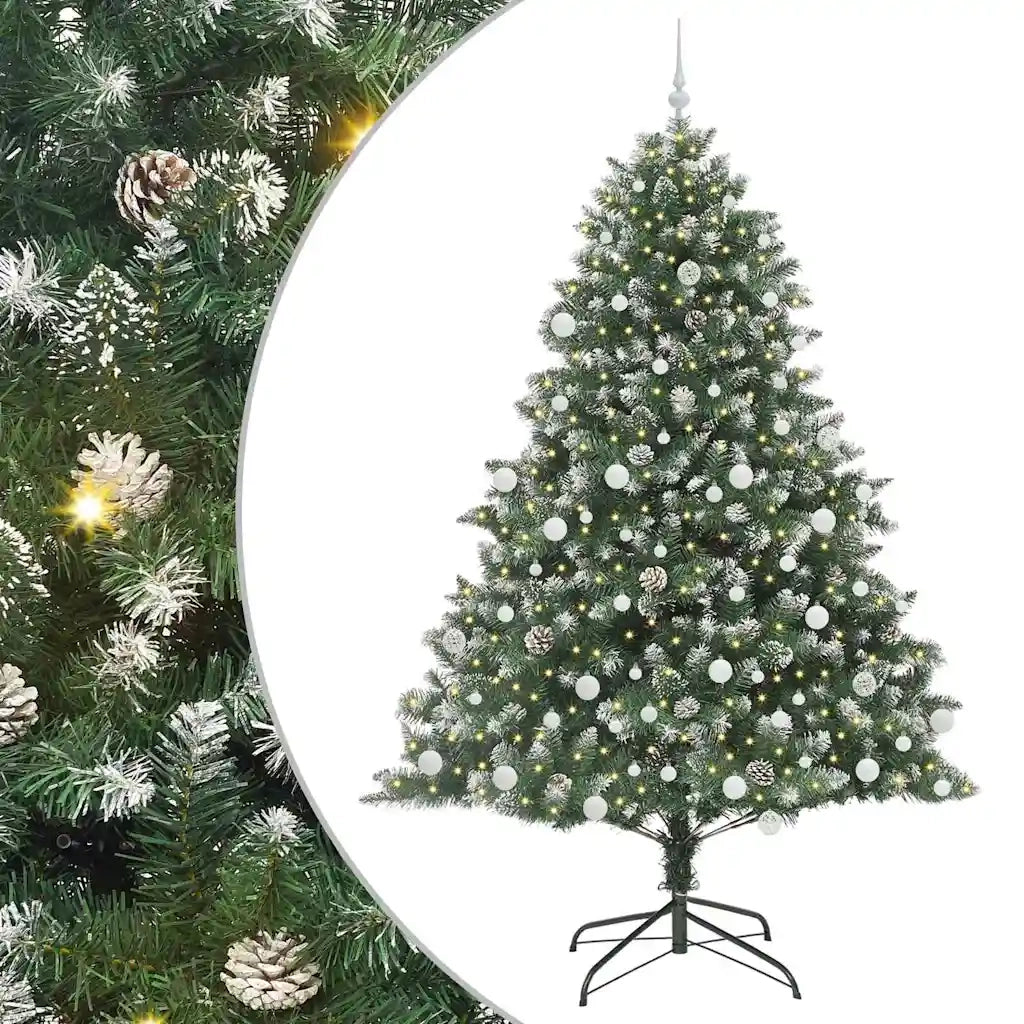Albero di Natale artificiale con 300 LED Verde 210 cm 3395248