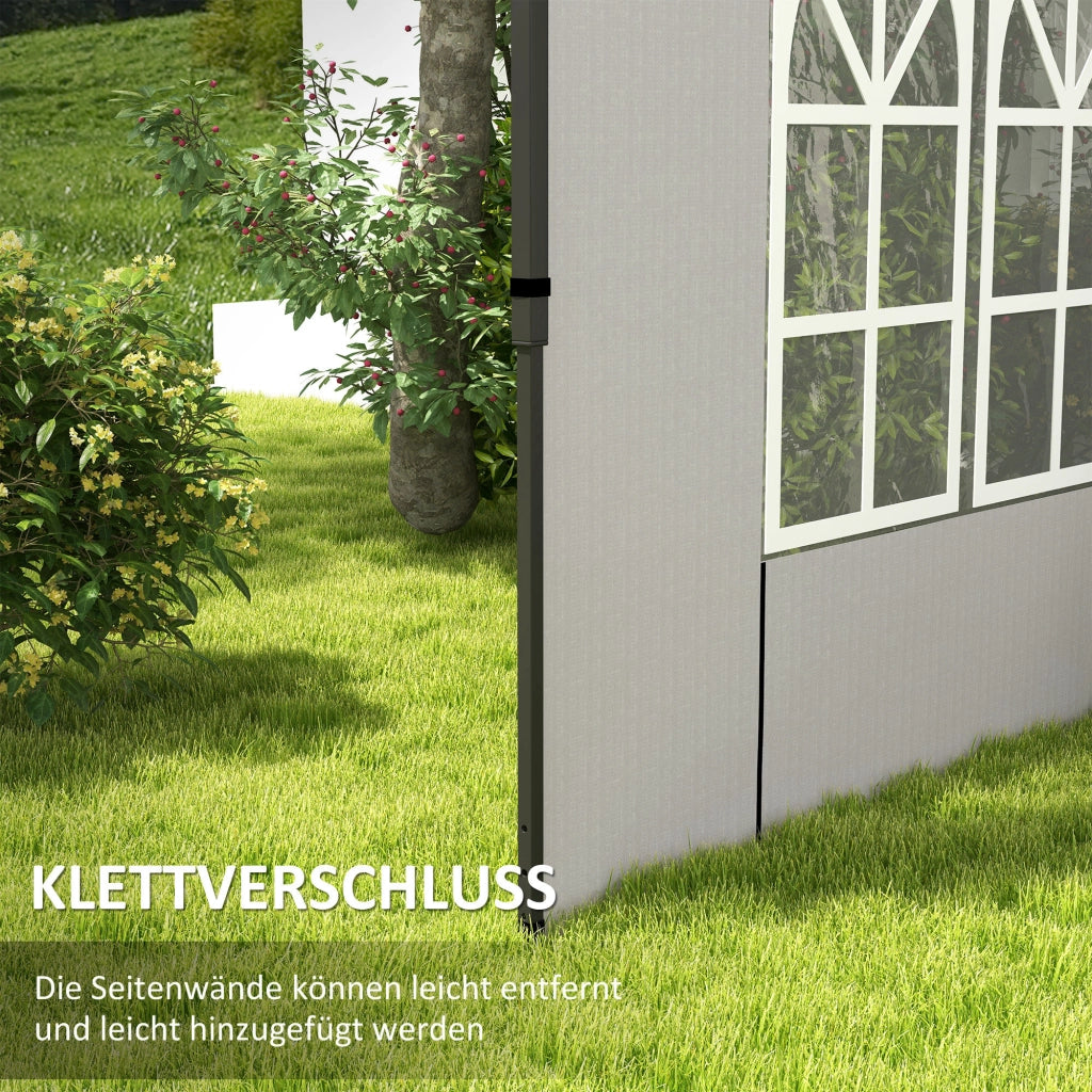 Set 2 Pezzi Pannelli Laterali per Gazebo 3x3 3x6 ¨C Minimal ¨C Bianco
