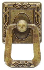 MANIGLIA ANTICH. OTTONE 33x55 mm