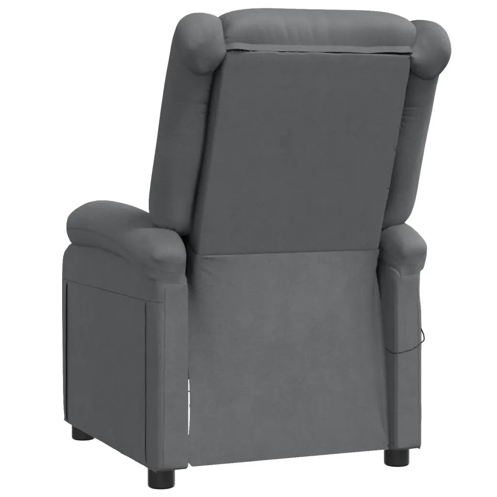 Poltrona Massaggiante Antracite in Similpelle 348464