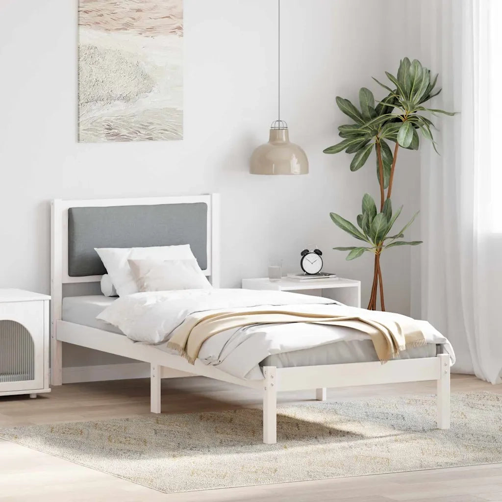 Struttura del letto-Giroletto Grigio chiaro 80 x 200 cm Pino massello 150645