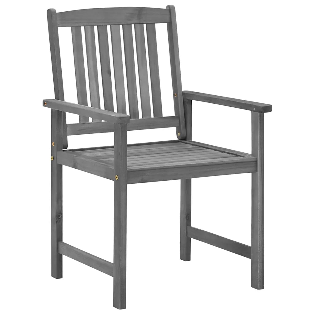 Sedie da Giardino con Cuscini 2 pz in Massello di Acacia Grigio 3061237