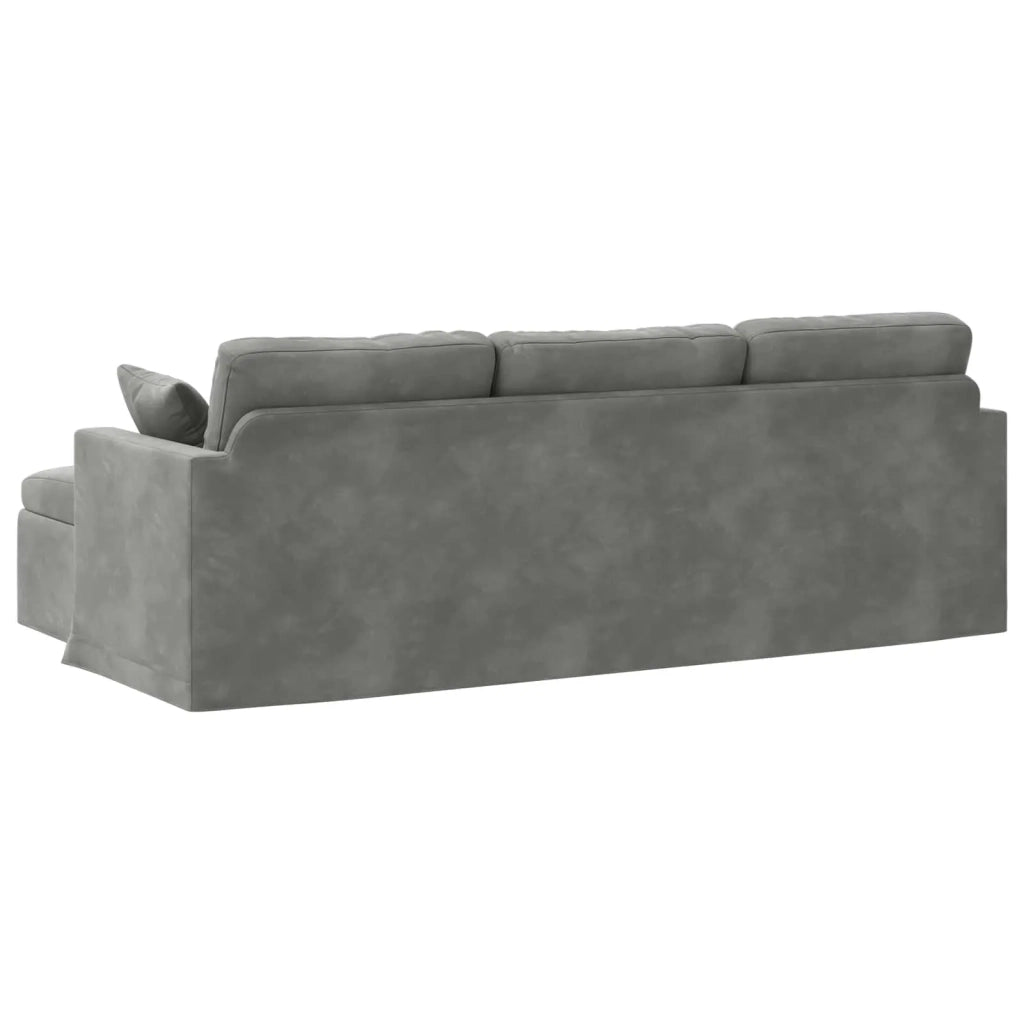 Divano Grigio scuro 228 x 134 x 80 cm Velluto 42024468