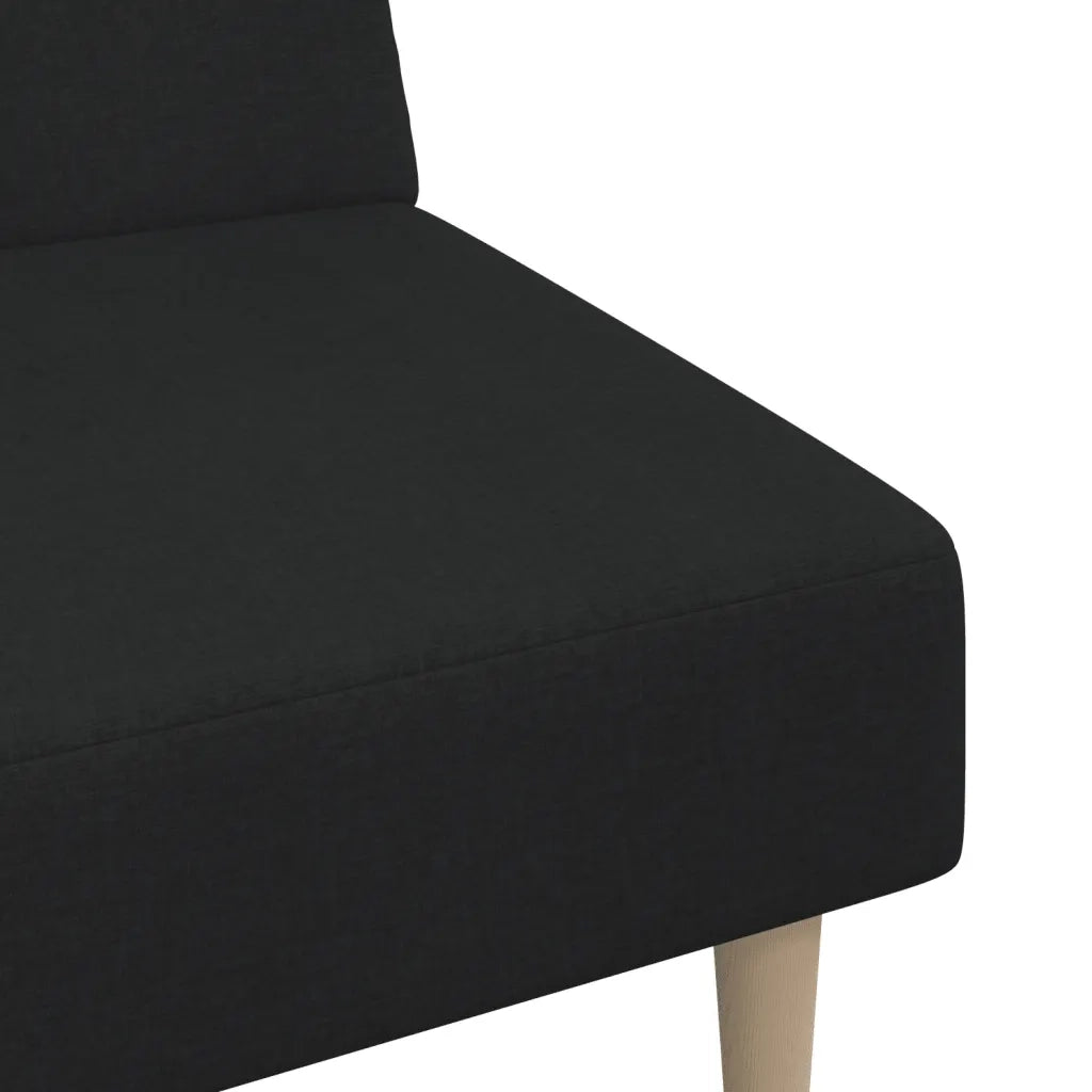 Divano letto | Sof¨¤ letto | Letto singolo a 2 Posti Nero in Tessuto