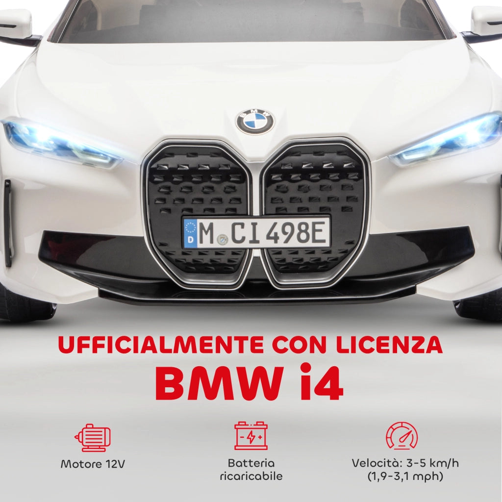 Macchina Bambini Telecomando BMW ¨C Minimal ¨C Bianca 115x67x45 cm