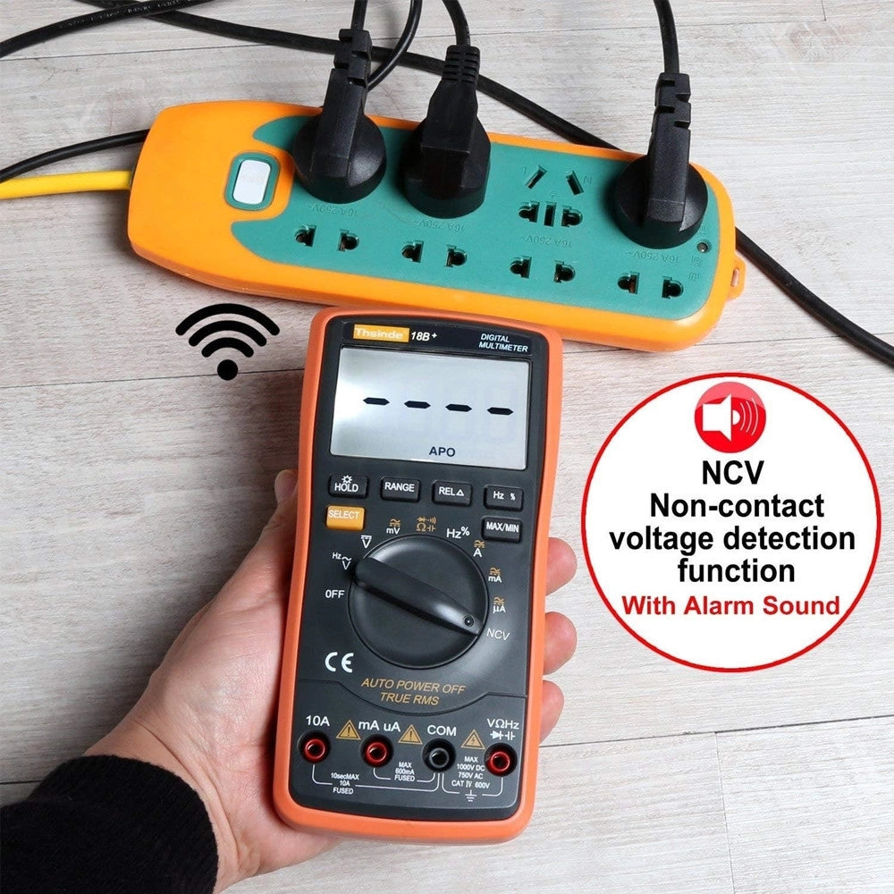 Trade Shop - Multimetro Digitale Retroilluminato Multi-test Tester Tensione Elettronico Automatico -
