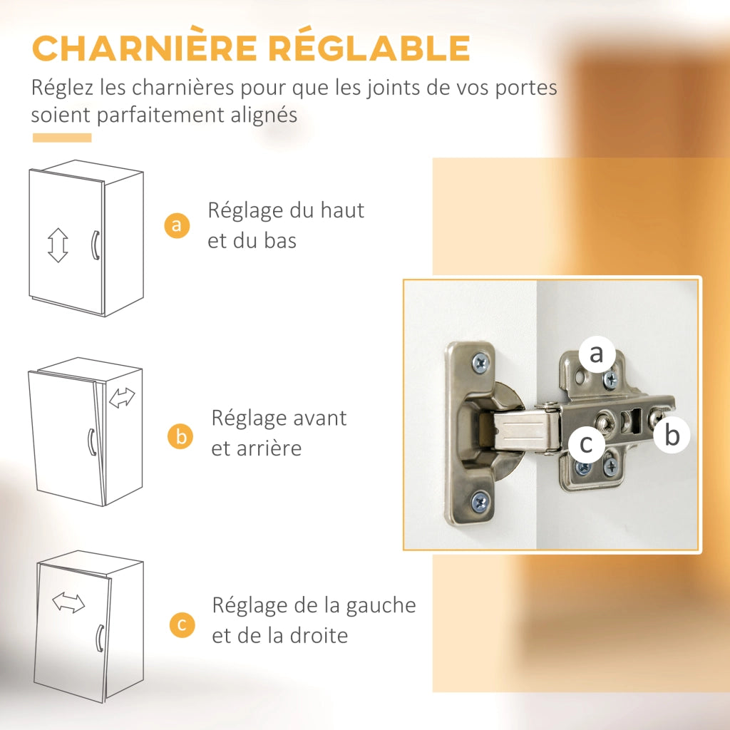 Mobile da cucina con 3 ante e 3 cassetti ¨C Xylo ¨C bianco 60x40x160 cm