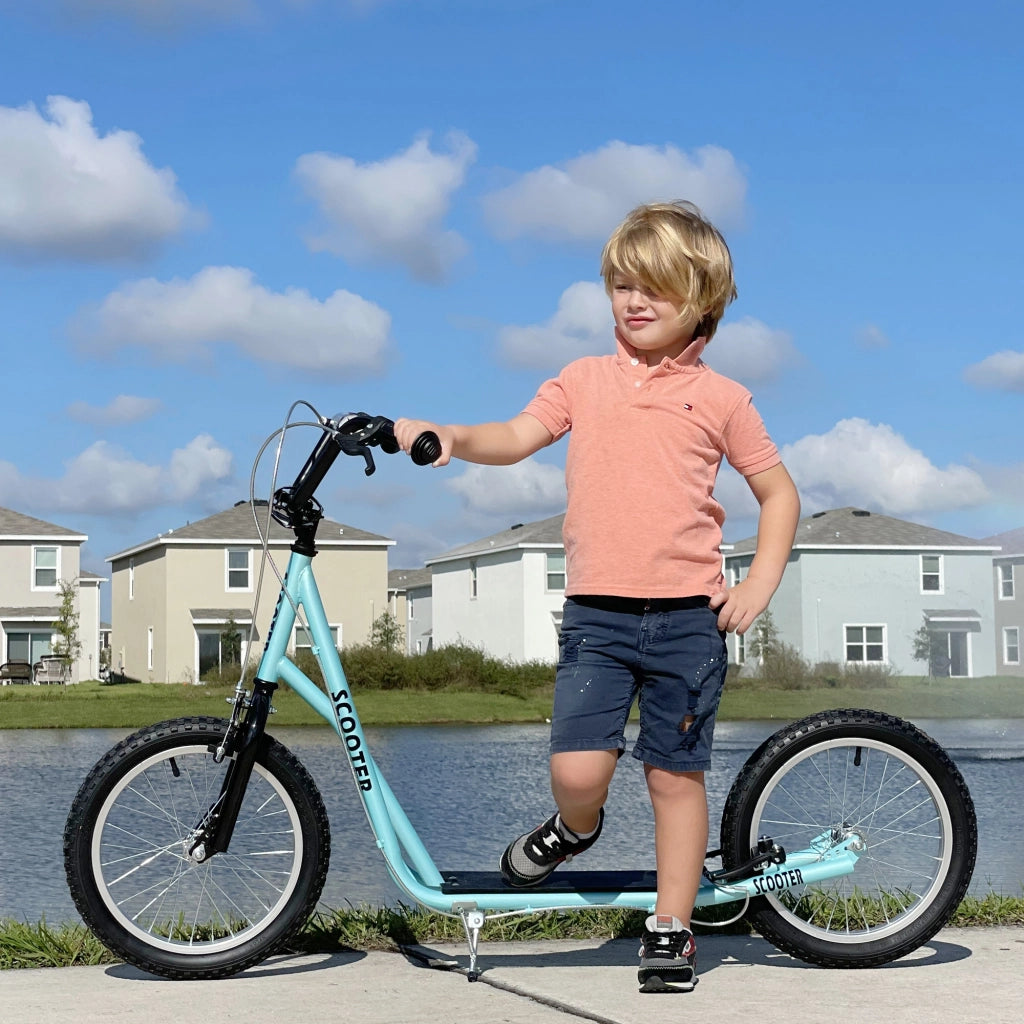 Pattinette per Bambini ¨C zephmum ¨C Blu, Acciaio, Pneus Grandi